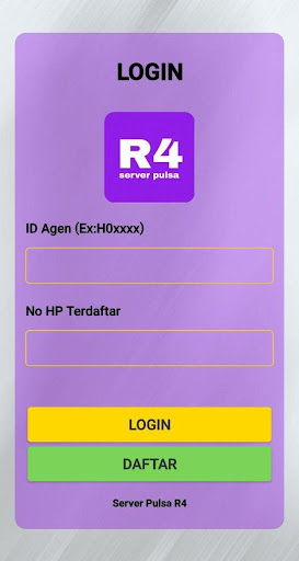 Android application SERVER PULSA R4 screenshort