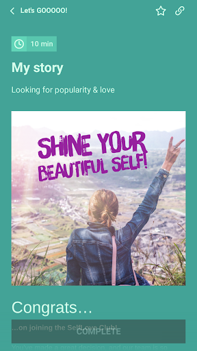 SelfLove Club Screen 2