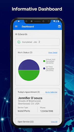 Android application Service Hub CRM - Client screenshort