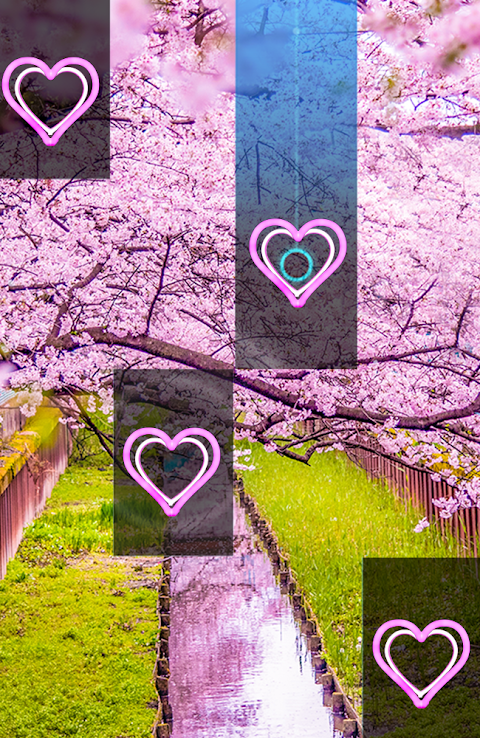 Pink Piano Sakura Tiles Leaf Live HD  Tree Gameのおすすめ画像2