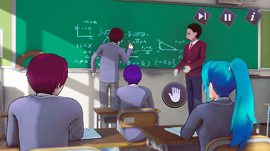 动漫高中男孩生活模拟器 - 动漫高中游戏 3D
