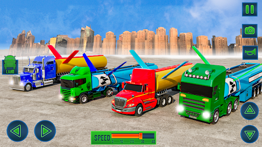Flying Oil Tanker Truck Games
