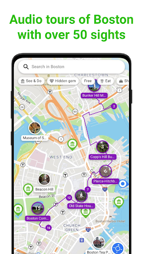 Android application Boston Tour Guide:SmartGuide screenshort
