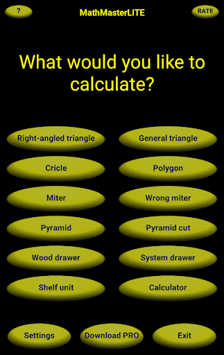 Android application MathMasterLITE - Triangles, C screenshort