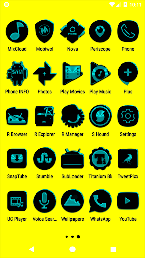 Black and Cyan Icon Pack