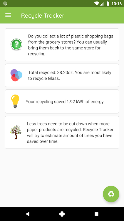 Recycle Tracker - New - (Android)