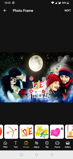 Night Dual Photo Frames Screenshot 3 - AppWisp.com