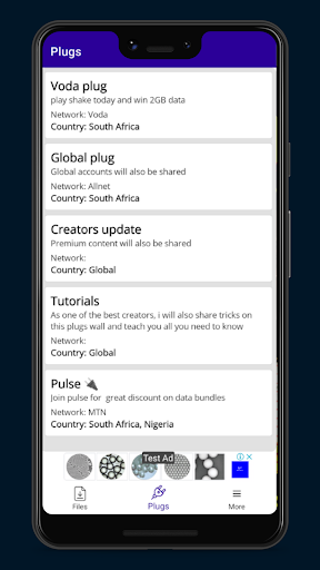 Freenet Files and Plugs Screen 2