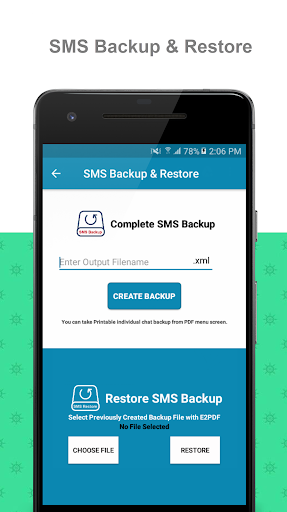 E2PDF SMS Call Backup Restore Screenshot 2 - AppWisp.com