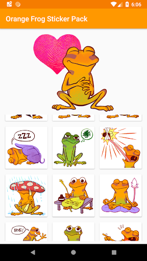 Orange Frog Sticker App