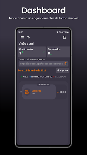 Android application Barbear: Agenda p/ barbearia screenshort