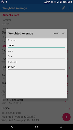 Weighted Average Screen 3