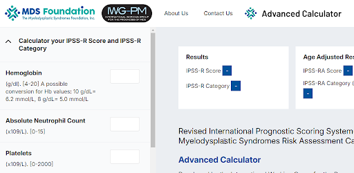 IPSS-R Advanced Calculator