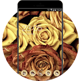 Gold Rose Launcher Theme: Love Wallpaper HD icon