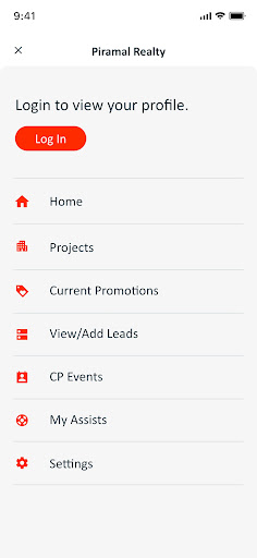 Piramal Realty: CP App Screen 3