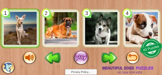 Beautiful Dogs Puzzles Toddler