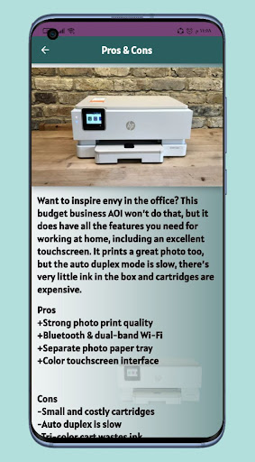 Android application HP Envy 7200 printer Guide screenshort