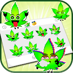 Cover Image of ดาวน์โหลด Mister Neon Weed Emoji Stickers  APK