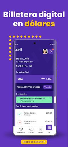 Android application Zinli: Envía y Recibe Dólares screenshort