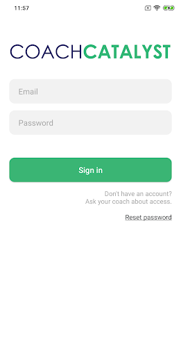 Android application Coach Catalyst screenshort