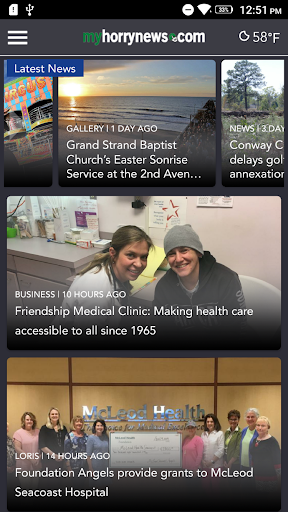 Android application MyHorryNews screenshort