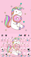 screenshot of Pink Unicorn Donut Keyboard Th