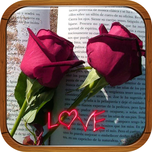 love roses with phrases logo