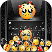 Gravity Sad Emojis Keyboard Background