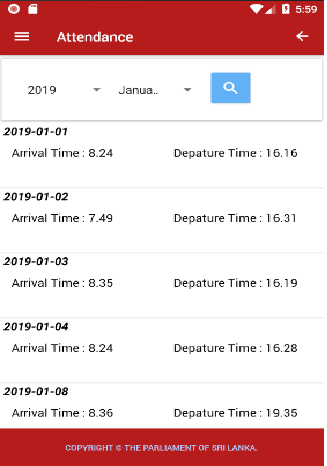 intranet mobileapp Screen 2