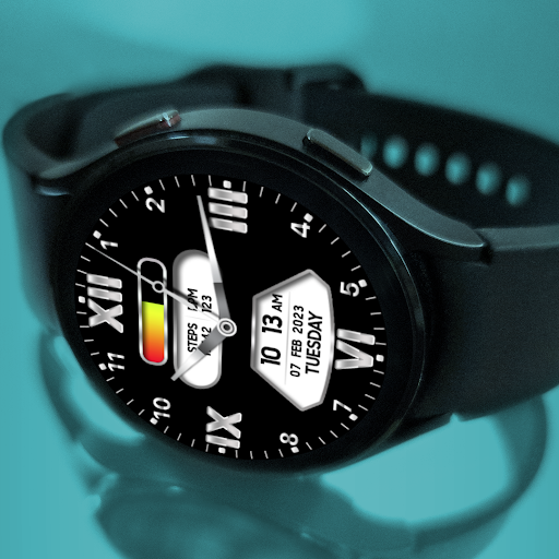 Analog Watch Face MJ075 Silver Screen 2