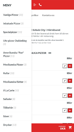 Android application Kebab City Härnösand screenshort