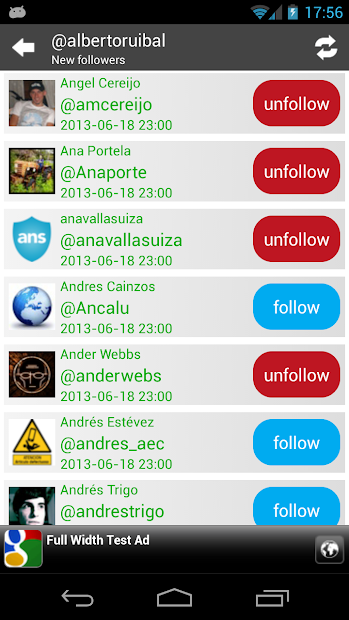Captura de Pantalla 4 Track my Followers for Twitter android
