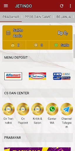 Android application JETINDO screenshort