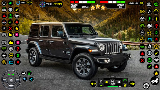 Uphill Mountain Jeep Driver 3D Screen 3