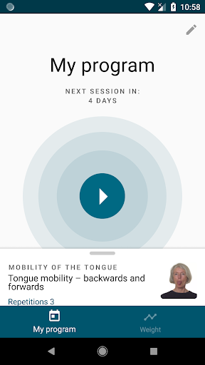 Android application Dysphagia Training screenshort