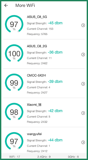 WiFi Signal Strength Meter Screen 3
