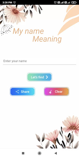 Android application What is my name meaning screenshort