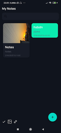 Android application My Notes screenshort