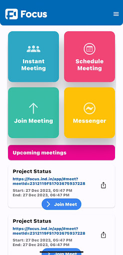Focus Meet Screen 2
