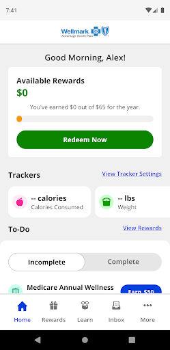 Android application Live Healthy Blue Wellmark MA screenshort
