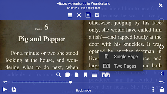 eBook Reader: PDF, EPUB, HTML Bildschirmfoto