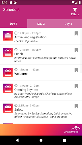 ArcelorMittal Conferences Screen 3