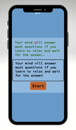 Typing practice mobile screen Screen 2