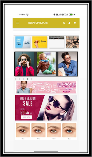 Android application Desai Opticians screenshort
