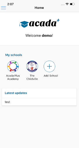 Acadaplus Parent Portal Screen 2