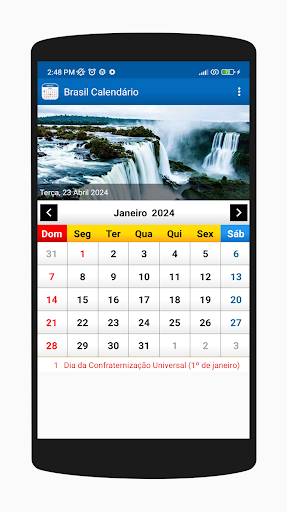 Android application Brasil Calendário 2024 screenshort