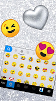 screenshot of Silvery Glitter Keyboard Theme