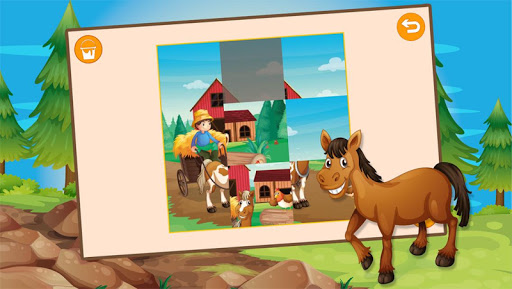 Kids Horses Slide Puzzle Free