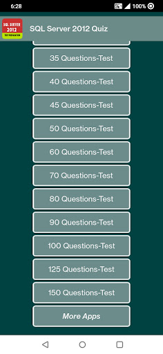 SQL Server 2012 Questions Screen 2