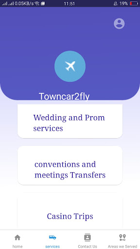 Android application Towncar2fly screenshort